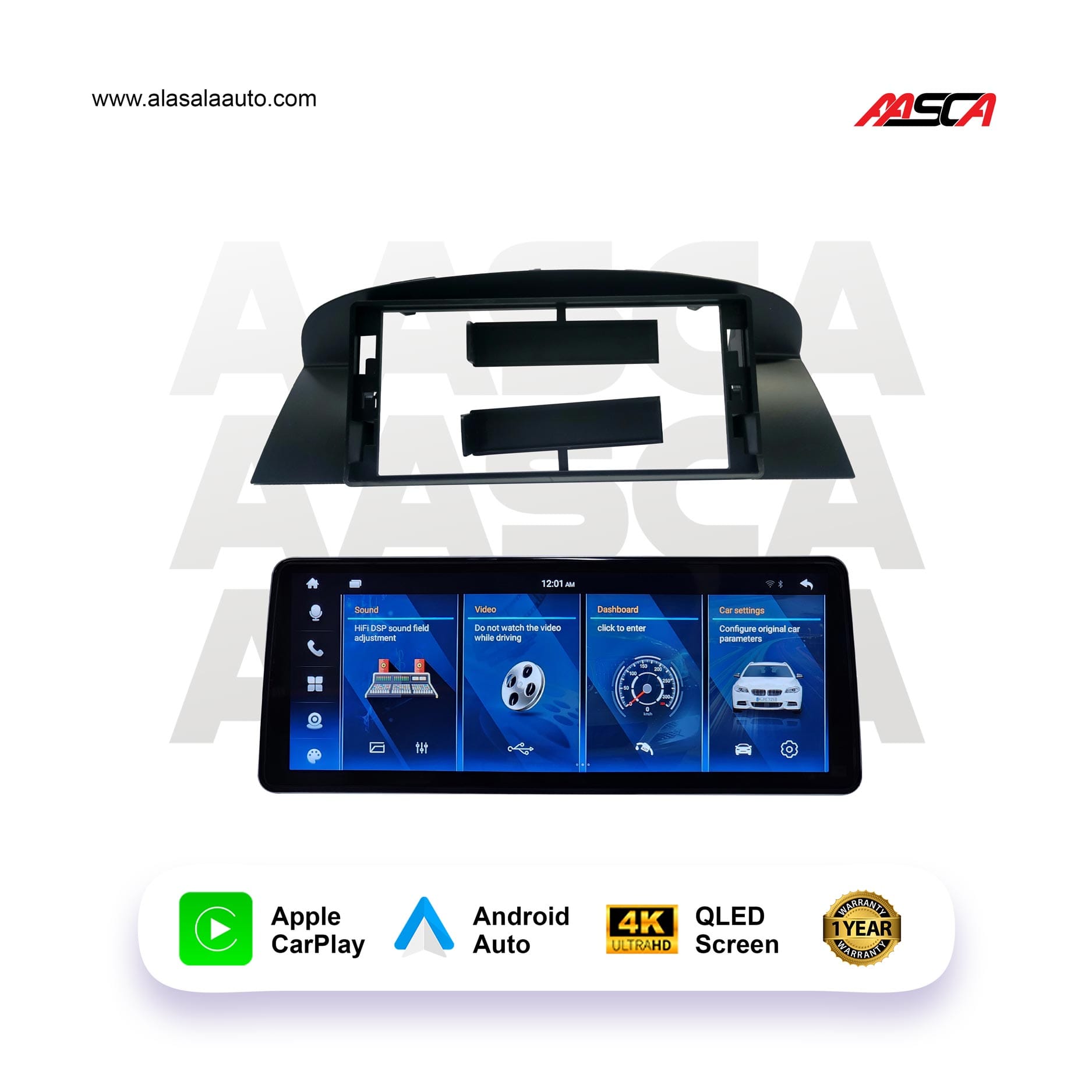 BMW 5 E60 2006-10, Android 13 – 12.3inch, Apple CarPlay Android Auto/QLED Display/Bluetooth/ Wi-Fi +MIC