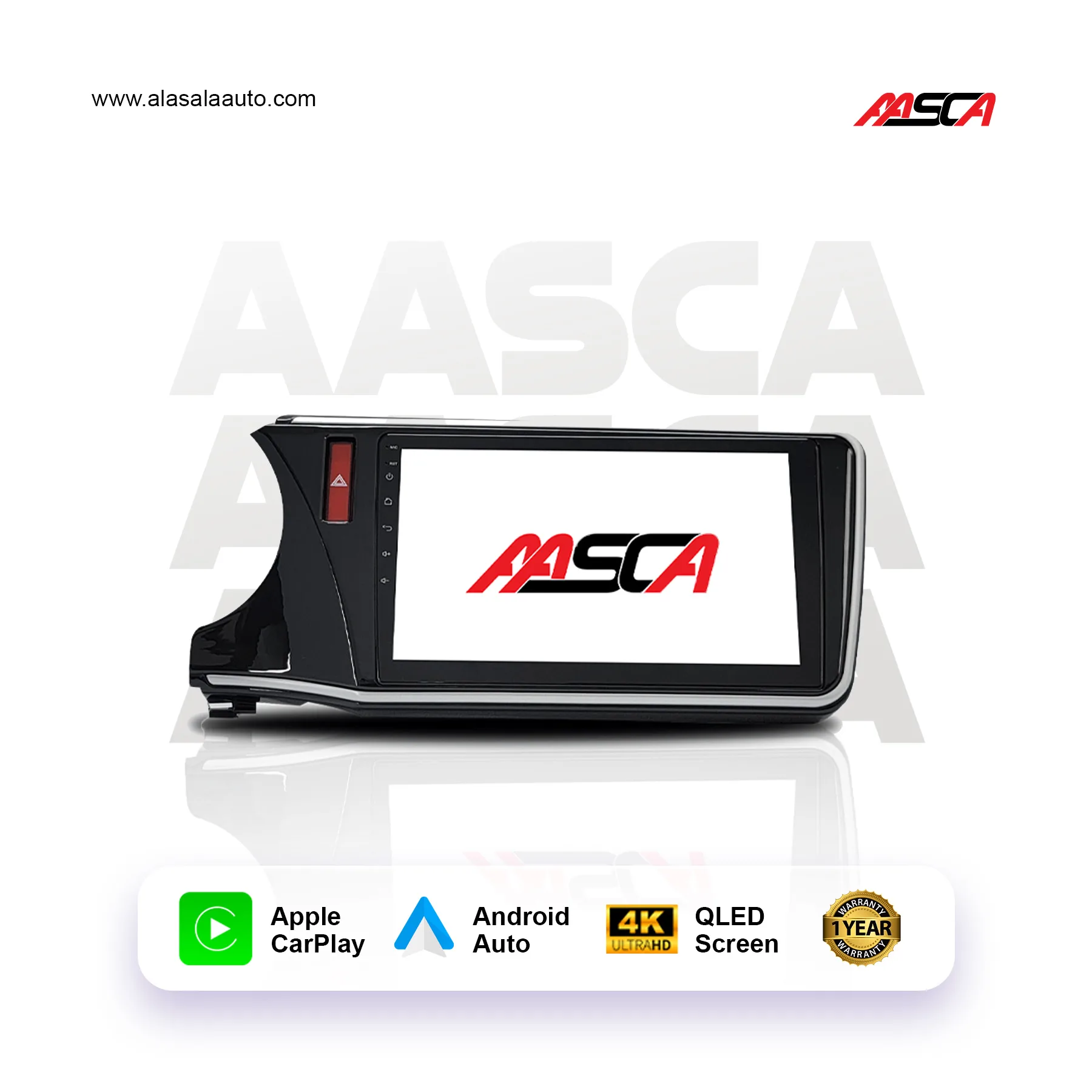 Honda City 2014 2015 2016 2017, Android 13 – 10 inch, Apple CarPlay Android Auto/QLED Display/Bluetooth/ Wi-Fi +MIC