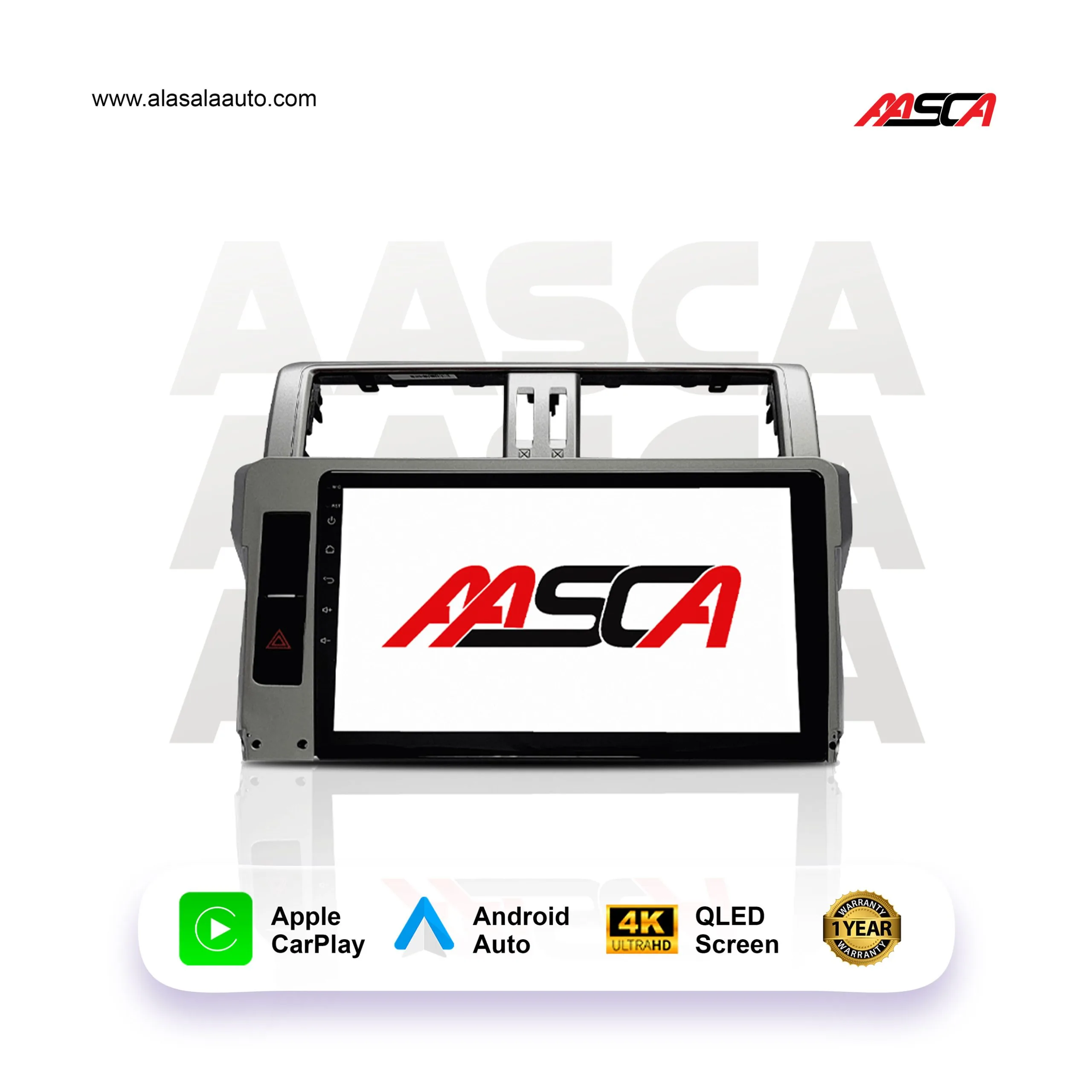 Toyota Prado 2014 2015 2016 2017, Android 13 – 10 inch, Apple CarPlay Android Auto/QLED Display/Bluetooth/ Wi-Fi +MIC