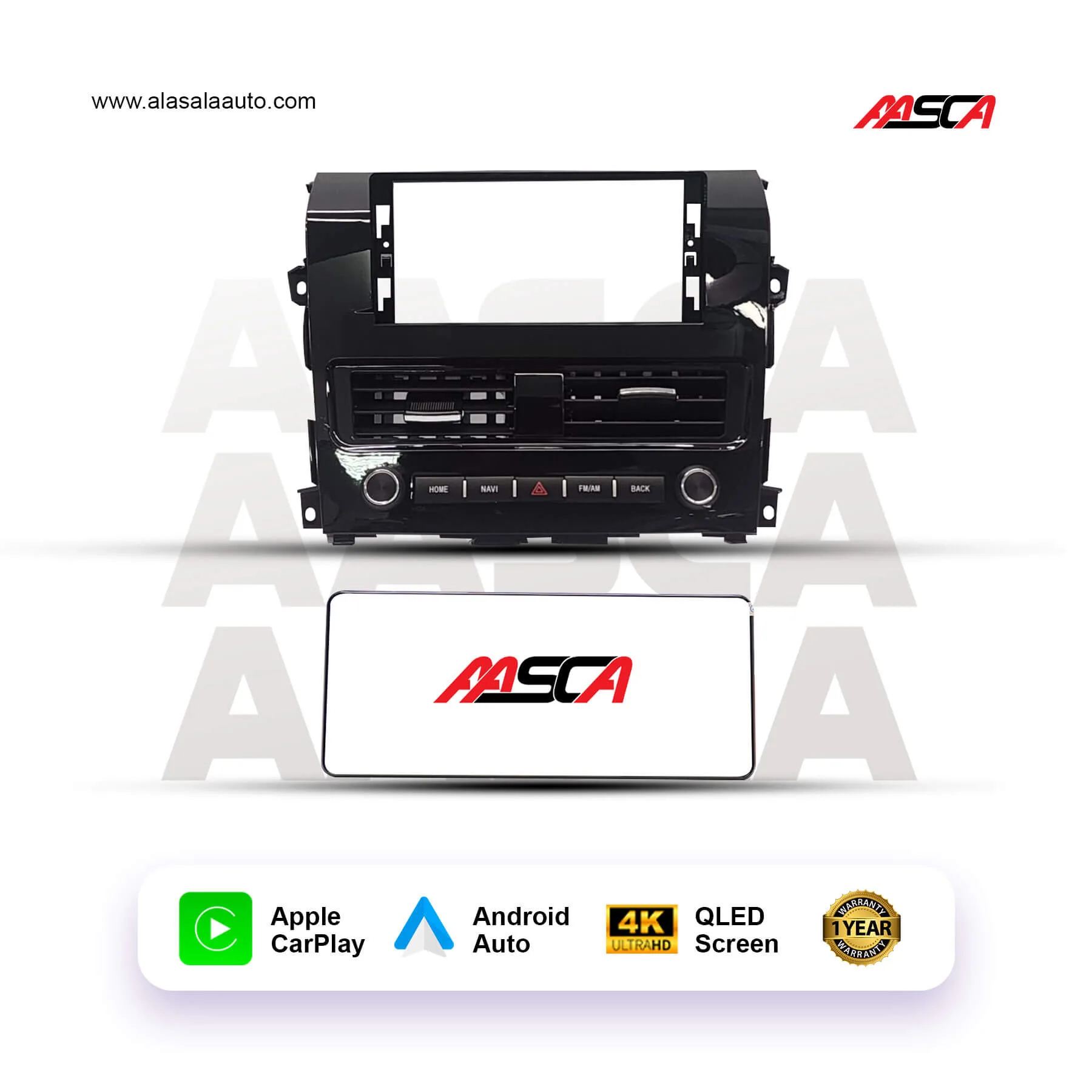 Nissan Altima 2013-18, Android 13 – 12.3inch, Apple CarPlay Android Auto/QLED Display/Bluetooth/ Wi-Fi +MIC