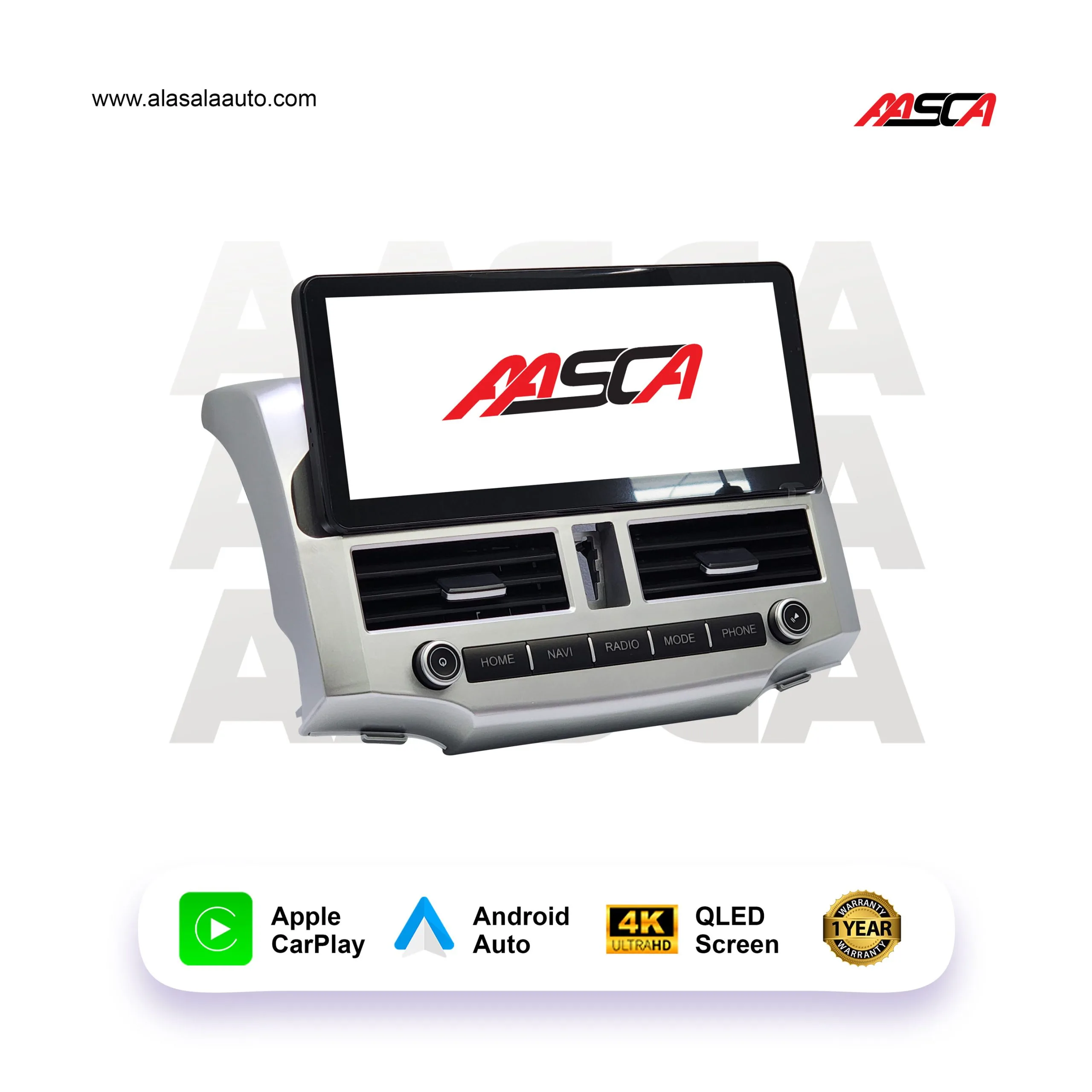 Toyota 4RUNNER 2009-2021,Android 13 – 12.3inch, Apple CarPlay Android Auto/QLED Display/Bluetooth/ Wi-Fi +MIC