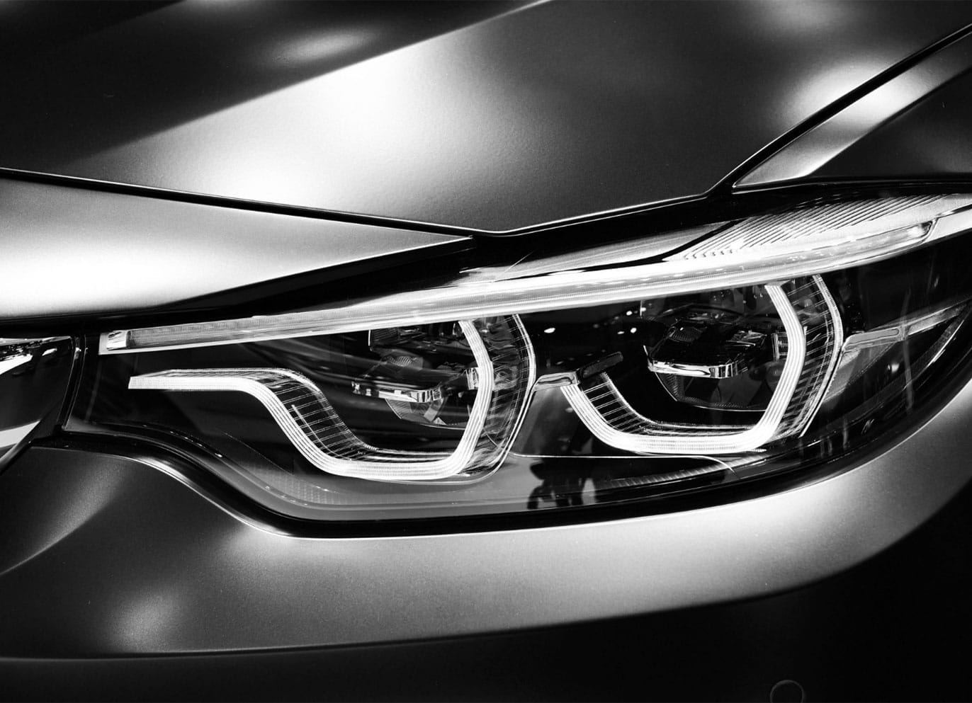 Custom headlight styling design for unique car front look