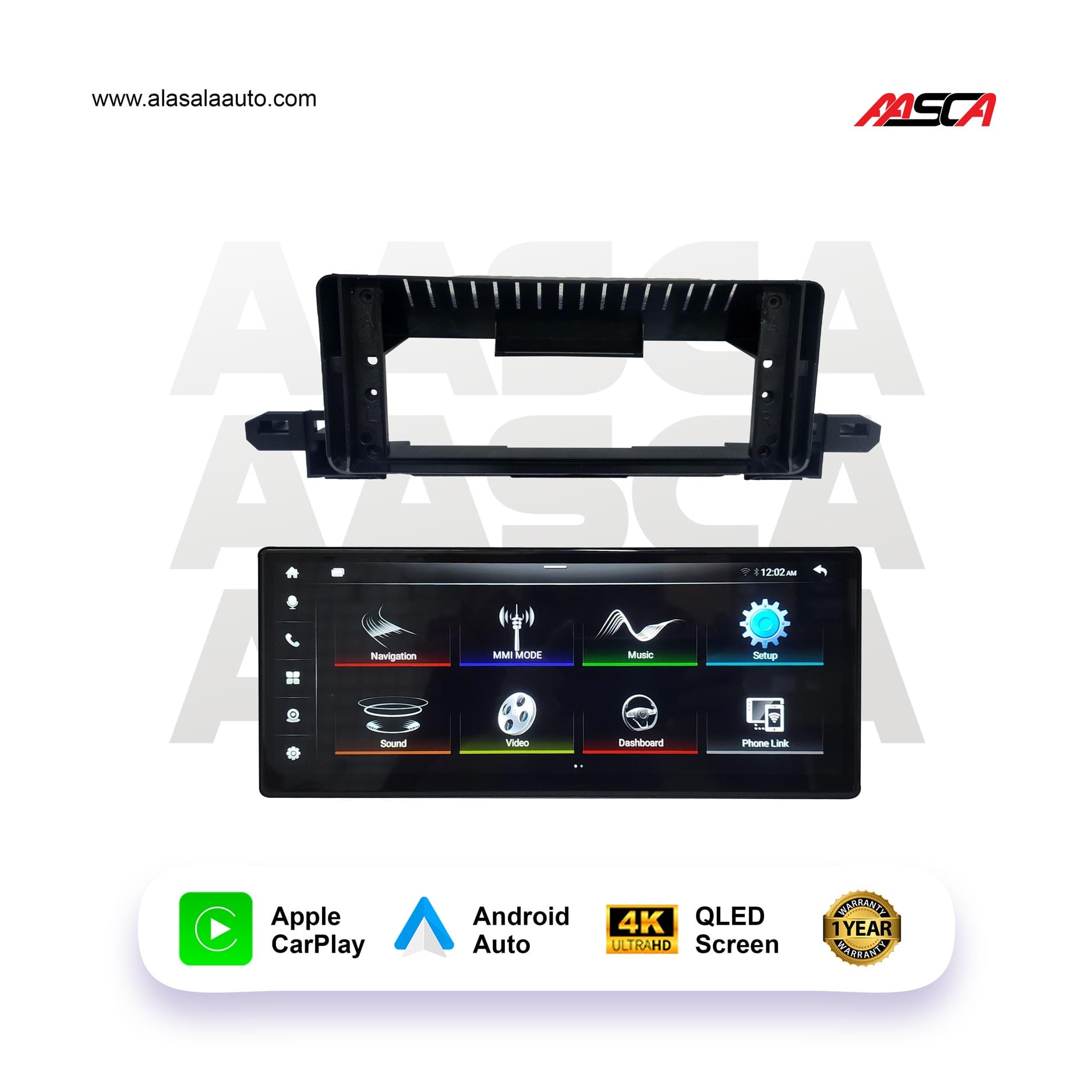Audi Q5 2018-2021, Android 13 – 12.3inch, Apple CarPlay Android Auto/QLED Display/Bluetooth/ Wi-Fi +MIC
