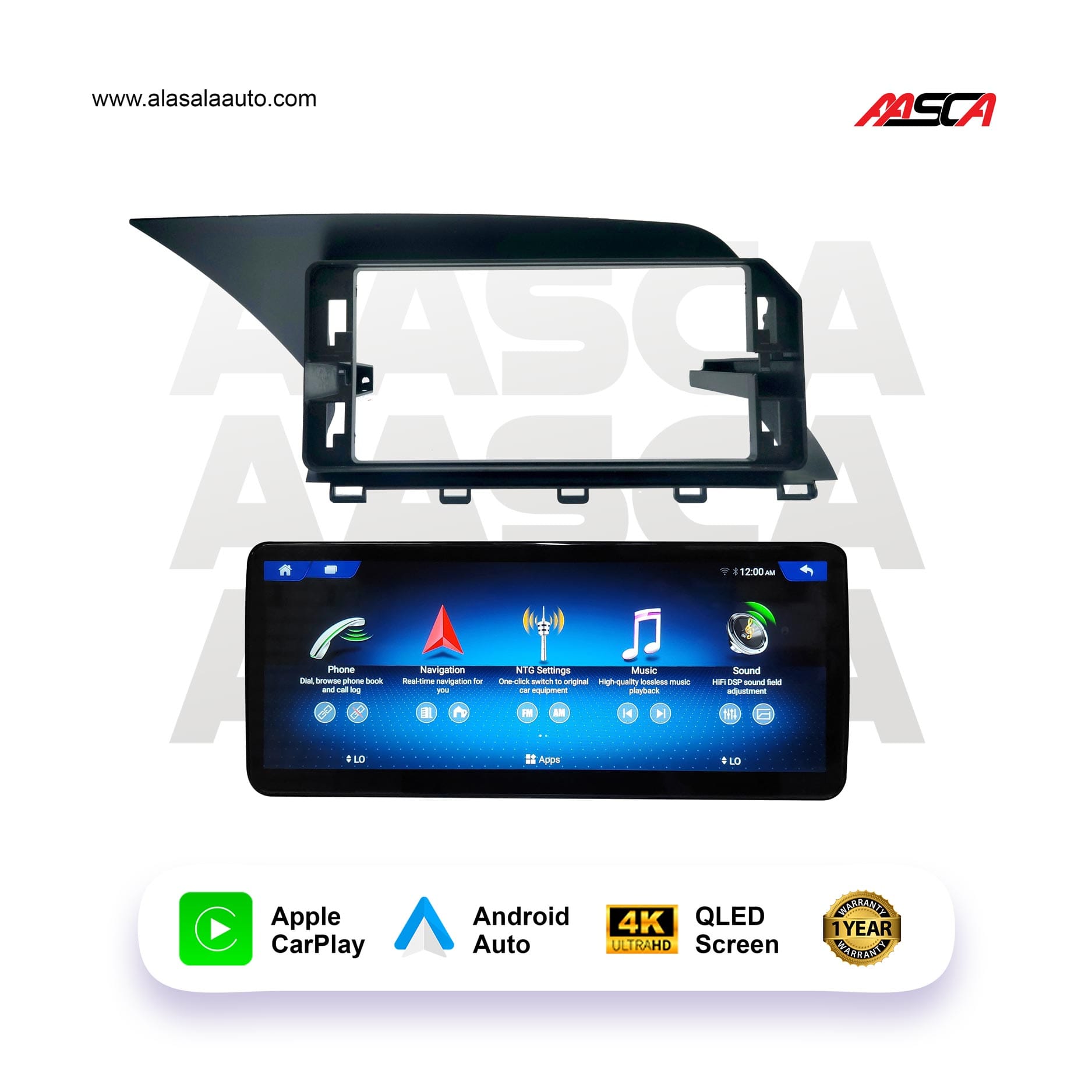 Mercedes Benz GLK 2013-2015, Android 13 – 12.3inch, Apple CarPlay Android Auto/QLED Display/Bluetooth/ Wi-Fi +MIC