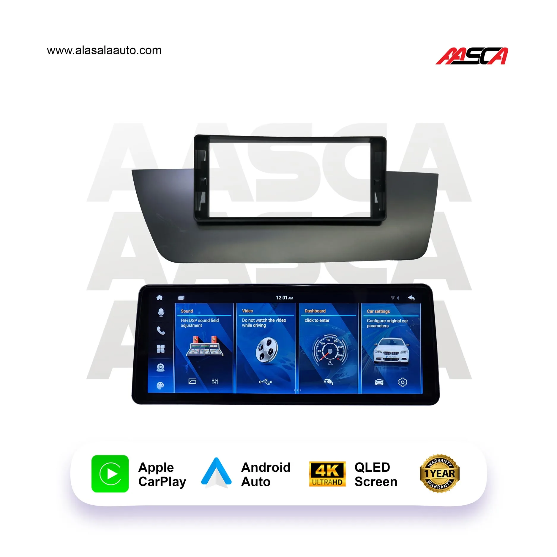 BMW X1 2012-2015, Android 13 – 12.3inch, Apple CarPlay Android Auto/QLED Display/Bluetooth/ Wi-Fi +MIC