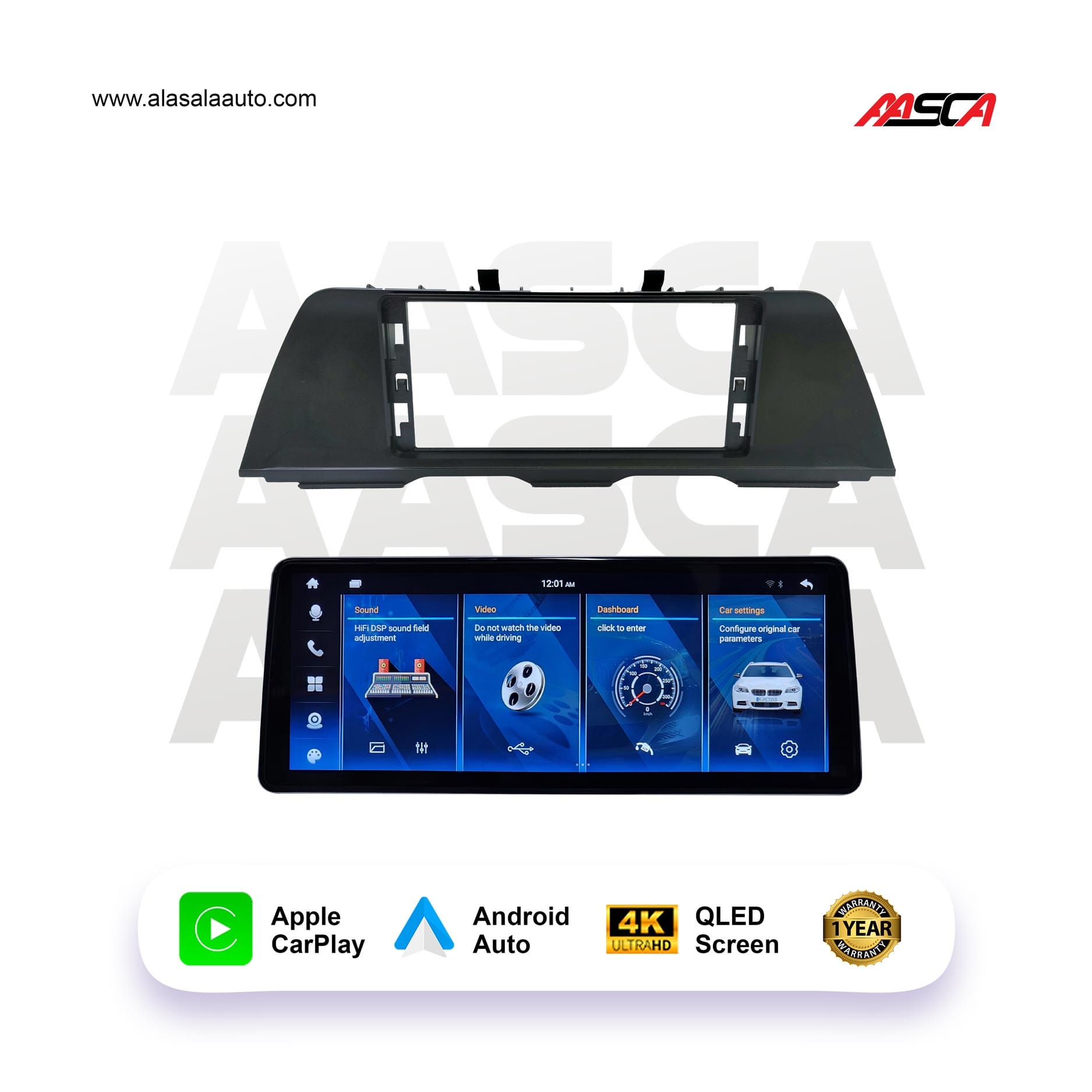BMW 5 Series 2009-15, Android 13 – 12.3inch, Apple CarPlay Android Auto/QLED Display/Bluetooth/ Wi-Fi +MIC
