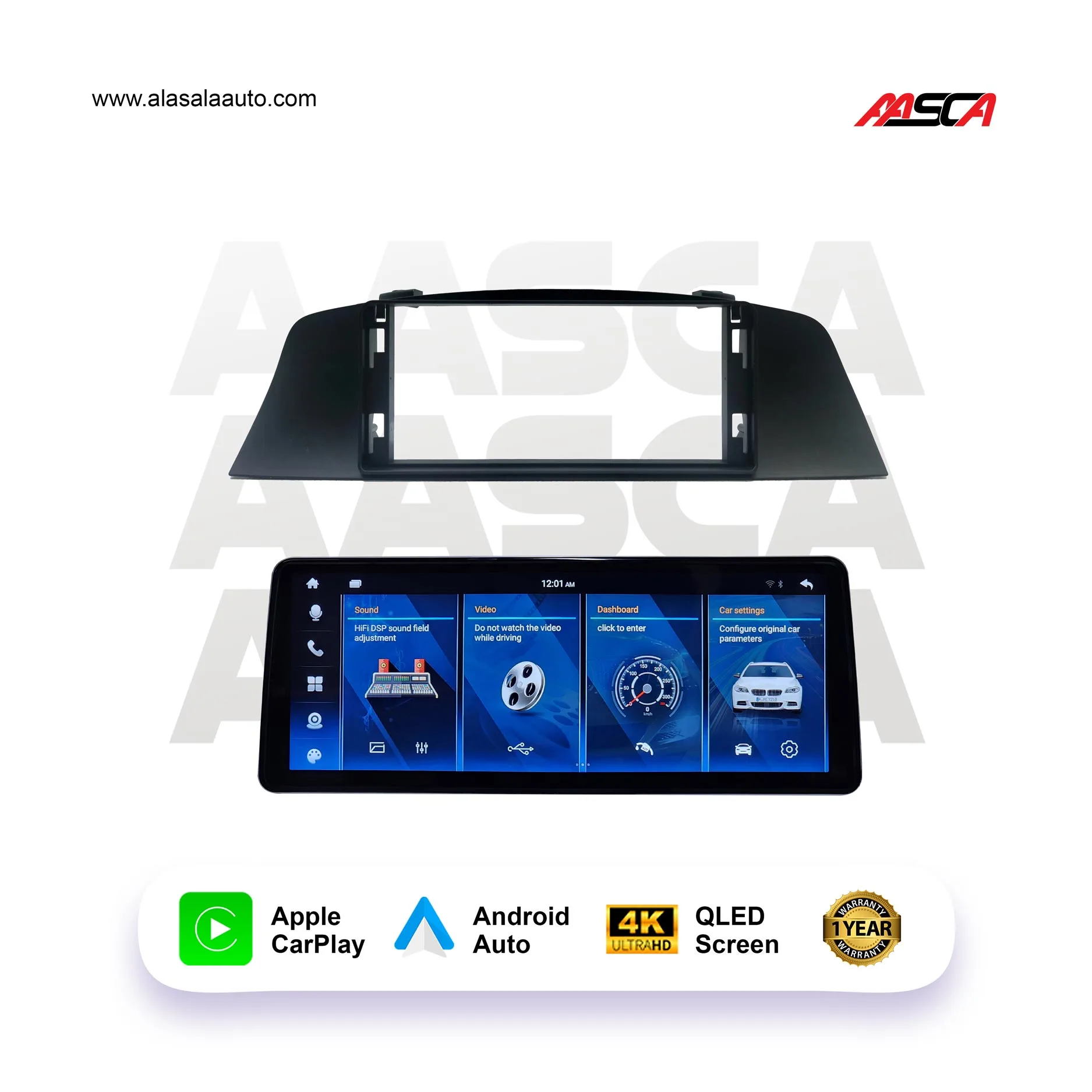 BMW 7 2004-08, Android 13 – 12.3inch, Apple CarPlay Android Auto/QLED Display/Bluetooth/ Wi-Fi +MIC