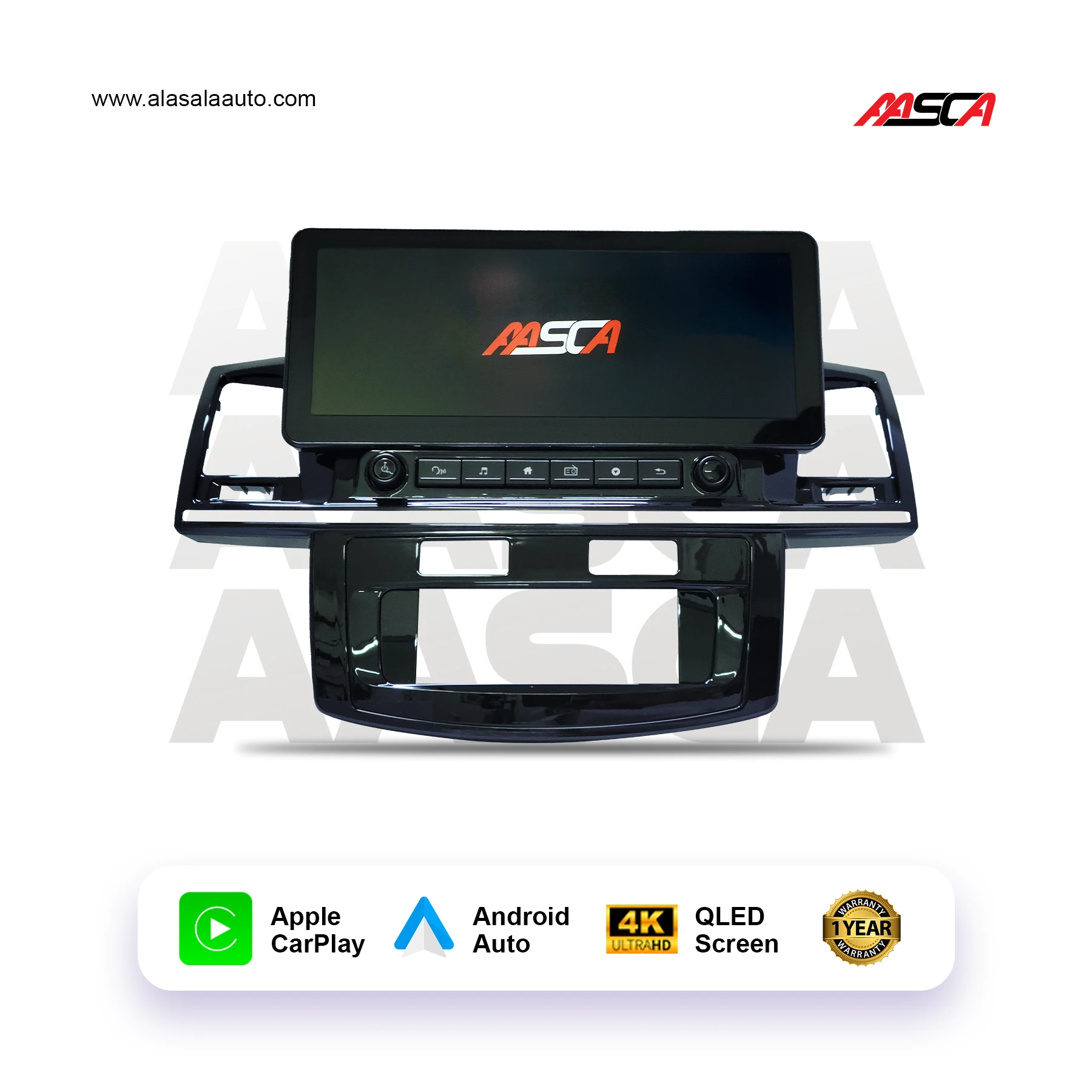 Toyota Fortuner 2006-2010 AUTO, Android 13 – 12.3inch, Apple CarPlay Android Auto/QLED Display/Bluetooth/ Wi-Fi +MIC